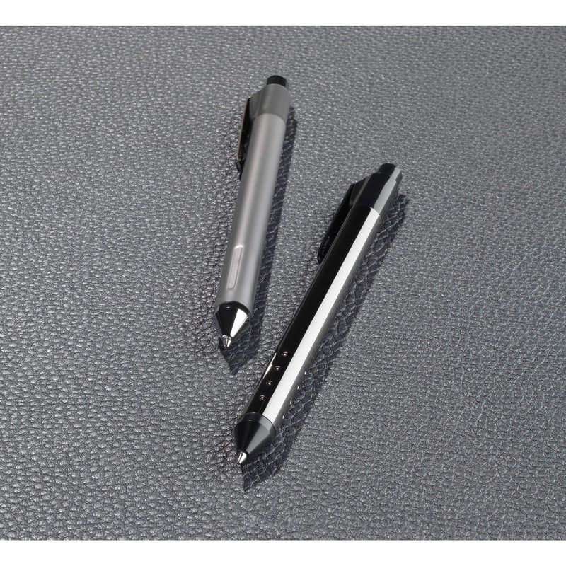 TUL Fine Writing Solid Metal Barrel Retractable Gel Pen With 2 Refills, Medium Point, 0.7 mm, Gunmetal Gray Barrel, Assorted Ink Colors - Image 5